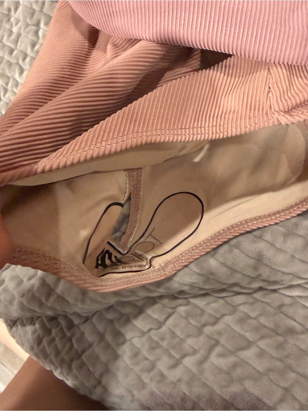 Beach Riot Ribbed Blush Pink One-Shoulder Bikini - Picture 5 of 5